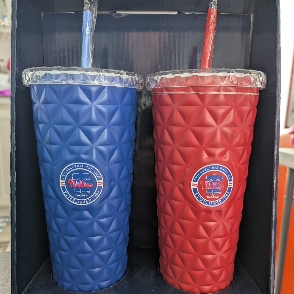 Philadelphia Phillies Tumbler Set MLB Home And Away Colors